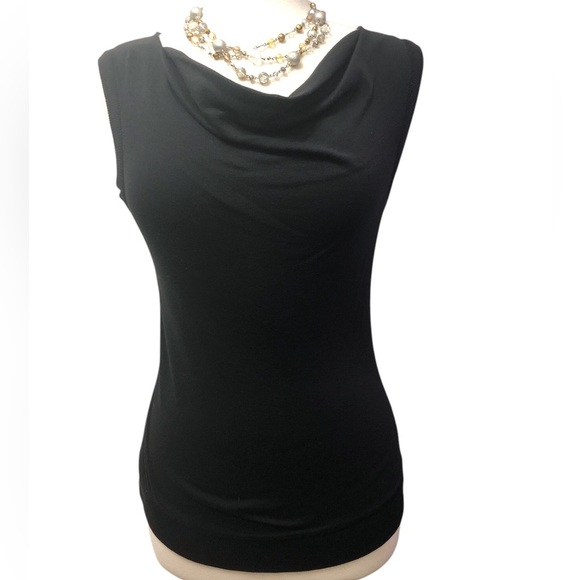 Talbots Black Sleeveless Cowl Neckline Top - Picture 1 of 9